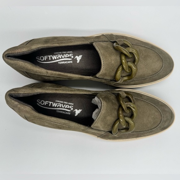 Softwaves NWT Sz 38.5 Cassie Olive Green Loafer/Sneakers - Picture 7 of 7